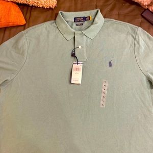 BRAND NEW mens RL polo in a mossy green
